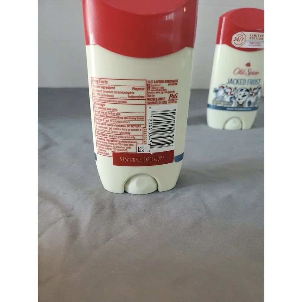 3 Pk Old Spice Limited Edition Jack Frost Solid Deodorant 2.6oz Ea Exp: 5/27